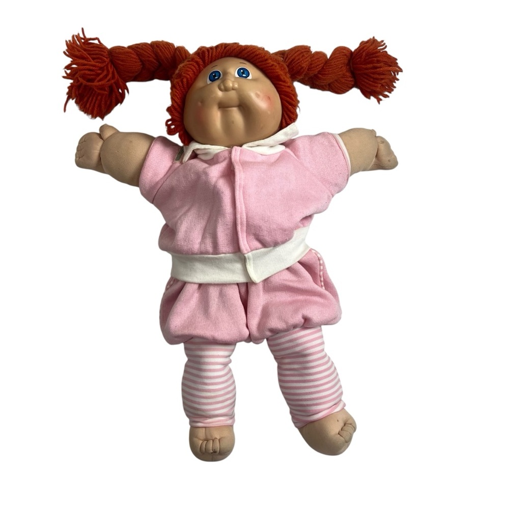 Coleco Cabbage Patch Kids Red Head Double Braid Girl Doll 1984 Vintage